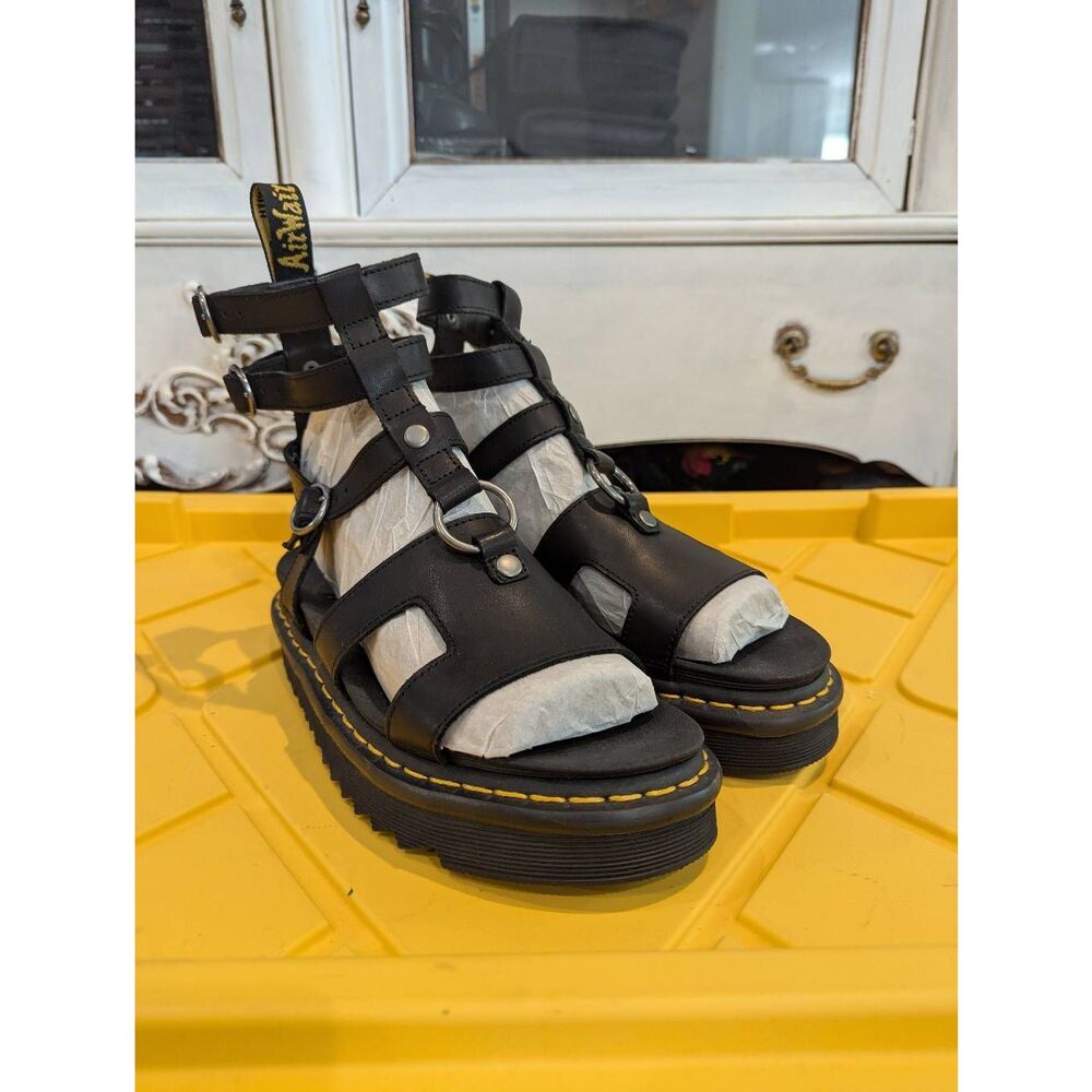 Dr. Martens Black Strappy Sandals